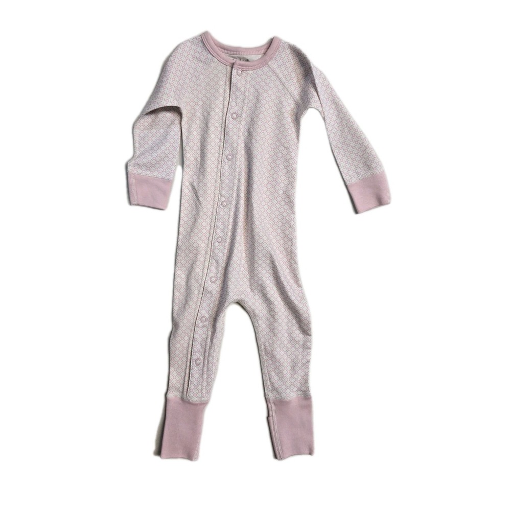 Sapling Baby One Piece Sleeper  Organic Cotton 3-6 Months Pink
